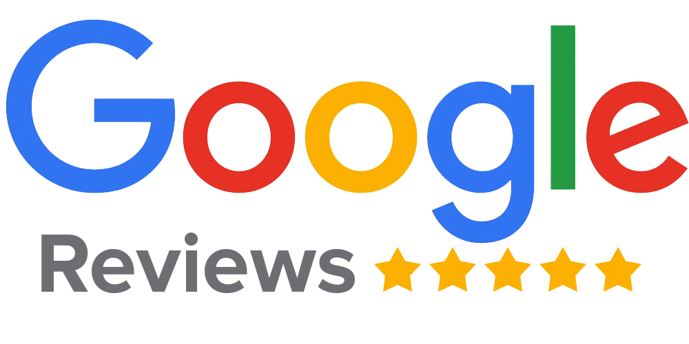 Google Reviews badge showing a 5.0 rating